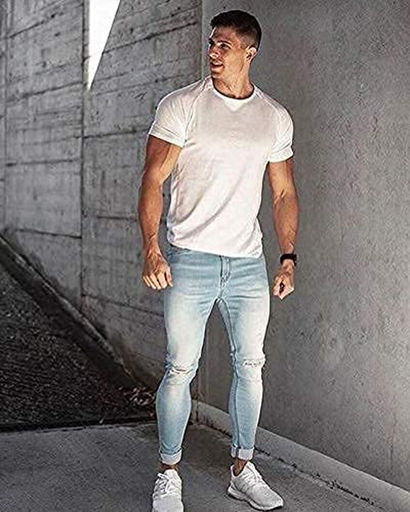 Men's 3-Pack Short Sleeve Athletic Performance T-Shirts | Raglan Sleeve, Crew Neck, Moisture-Wicking Lightweight Cooling Shirts for Gym, Tennis, and Hiking Activities